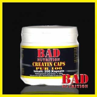 BAD Nutrition CREATIN CAPS PUR 100 Muskelaufbau 200 Kapseln 184g