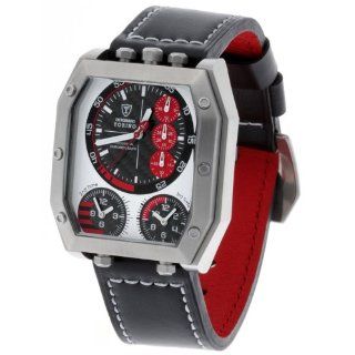 Detomaso Trend Herren Armbanduhr Torino Chronograph 3 Timezone Silber