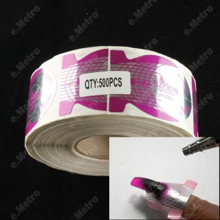 500 Nail Forms Guide for Pro Acrylic UV Gel Nails Art Tip Extension