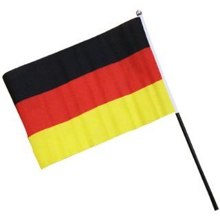 500 x Deutschland Fahne mit Stab 15x22cm WM Fanartikel 