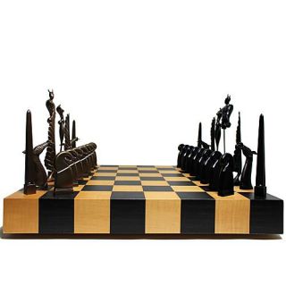 Paul Wunderlich   Bronzeskulpturenset Schachspiel