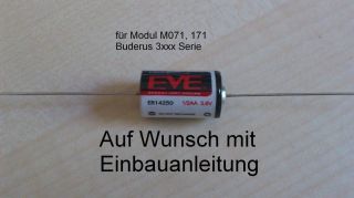 BUDERUS Ecomatic HS 3204 Ersatz Batterie M071, M171 Uhr