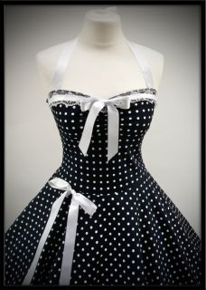 ROCKABILLY KLEID Petticoat Punktekleid 50er 60er Jahre Stil