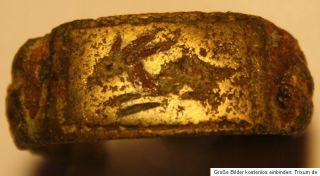 Orig. Römischer Ring Ruhende Antilope 2   4Jhr. n. Chr. Bilder unter