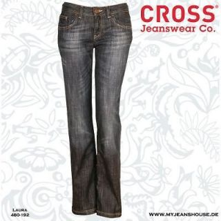 Cross Jeans Laura 480 192 dunkelblaue Bootcut Damenjeans, leichte