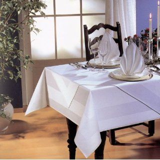 Tischdecke 130x190 cm weiß Damast Tischwäsche Küche