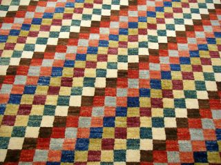 Feiner Gabbeh Orient Teppich 207 x 193 cm Neu Kariert Carpet Oriental
