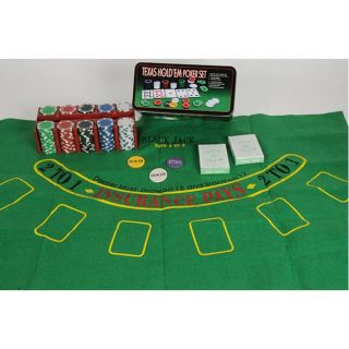 Pokerset 208  teilig, Spieltuch, Pokerkarten, Poker