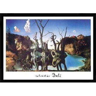 Bild mit Rahmen Salvador Dalí, Schwäne spiegeln Elefanten, 1937