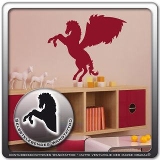 Kinderzimmer Aufkleber Sticker Dekoration Wandtattoo Pegasus Pferd