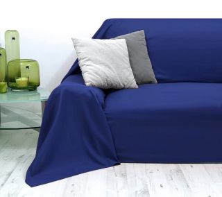 Tagesdecke blau Plaid Überwurf Sofaüberwurf 210x280cm