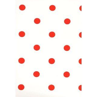 Wachstischdecke/Tischdecke 140 Rund Rot mit weißen Punkten 