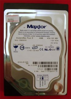 40GB Maxtor DiamondMax Plus 8 2MB 7200rpm 3.5 ~Defekt~
