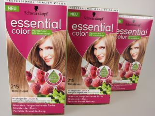 Schwarzkopf Haarfarbe essential color Mittelblond 215 3er Pack