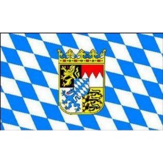 Flagge Bayern mit Wappen 90 * 150 cm: Küche & Haushalt