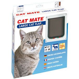 CAT MATE 4 Wege Katzentür / Katzenklappe f. große Katzen braun 221B