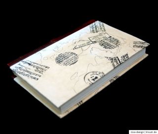 Blanko Buch Reise Tagebuch Echt Leder  BRIEFSTEMPEL  13x18cm B6