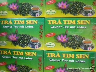 Grüner Tee mit 15% Lotus   Samen 20 Teebeutel à 2g