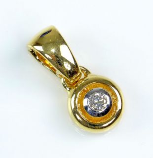 BRILLANT ANHÄNGER 585er Gold Solitär Diamant Vario Clip Gelbgold 585