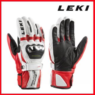 Leki Skihandschuhe WC Racing Titanium S white/red
