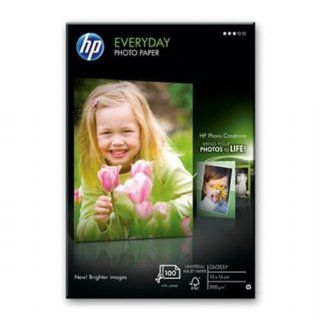 HP Everyday Fotopapier Glossy 10x15 100Blatt + Abschneidestreifen HP
