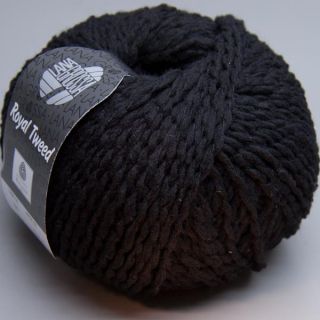 Lana Grossa Royal Tweed 020 schwarz 50g Wolle