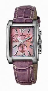 Festina Trend Chronograph Uhr F16118 rosa / Leder NP 239, €
