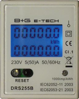 digitaler LCD Wechselstromzähler Stromzähler 5(50)A S0 Hutschiene