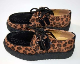 Psychobilly LEOPARDEN D Ring Creepers Rockabilly EMO