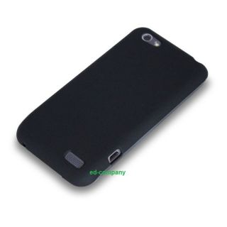 HTC One V Silikon Hülle Case Tasche Cover Schutz Schale schwarz black