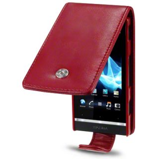 Premium PU Leather Flip Case Cover For Sony Xperia U Black,Pink,Purple