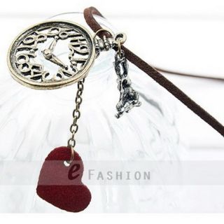 Halskette Uhr Anhänger Retro Gravur Damen Lange Kette lady necklace