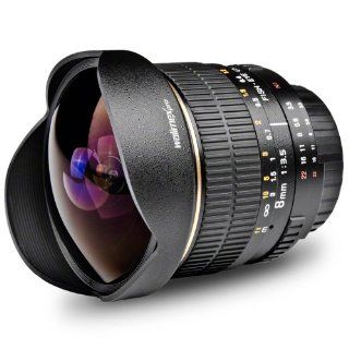 Walimex Pro 8 mm 13,5 Fish Eye Objektiv für Fuji Kamera