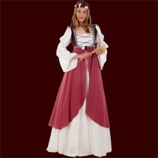 Mittelalter Kostüm, Burg Kleid, Hofdame, Gewand, Damenkostüm inkl