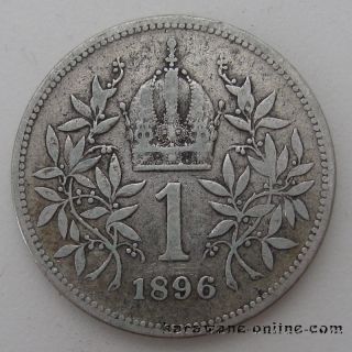 Österreich Ungarn 1 Korona 1896 Franz Joseph I. / Ag.835 / ss+