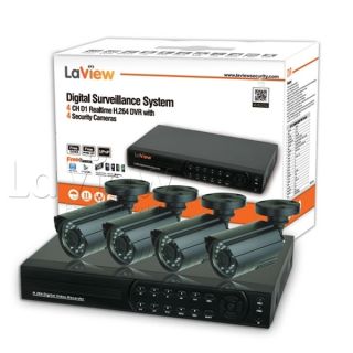 Digital Video Recorder 4 Kanal H264 DVR 3G USB VGA 4 Kameras Set Video