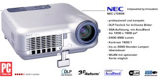 NEC LT260 K DLP Projektor/Beamer WLAN Opt. _ NP 2737, €
