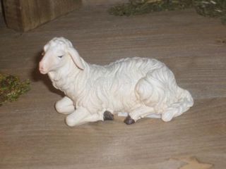 Krippenfigur Schaf liegend Serie 12cm color neu Nr.252 Holz