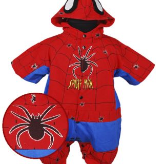 Baby Jungen Strampler Spiderman Phantasie Kostüm Karneval Fasching Gr