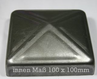 Pfostenkappe Zaunpfosten Stahl Pyramide 100x100, Nr.91