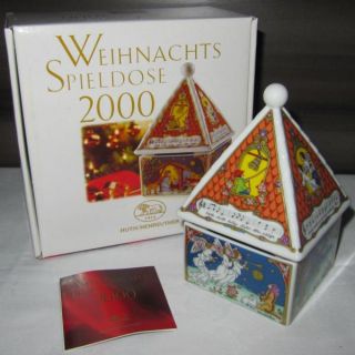 Hutschenreuther 2000 Weihnachts Spieluhr Spieldose Weihnachtsspieldose