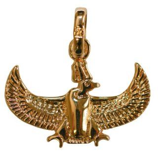 Anhänger Vogel Geier Ägypten Schutz Amulett Gold Plattiert