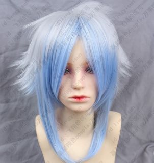 259 Hiiro no Kakera Silver White mix ice blue Cosplay Costume Wig