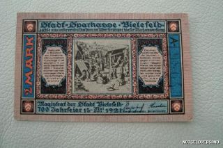 Notgeld☆★☆ Stadt Bielefeld (Wfl/NW) Sparkasse 2 Mark 1921 A vor