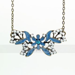 Halskette Retro Blume Kugel Style Anhänger Damen Kette necklace NEU