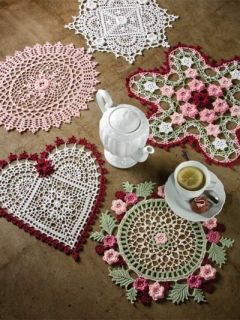 IRISH BEAUTY DOILIES Crochet Pattern Book NEW 7 Designs