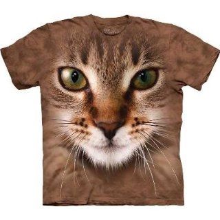 Striped Cat Face   Katzengesicht   Erwachsenen T Shirt
