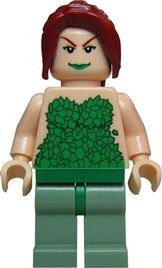 LEGO BATMAN Custom Figur Poison Ivy mit langen, dunkelroten Haaren