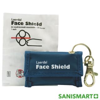 Laerdal Face Shield Notfallbeatmungstuch mit Schlüsselanhänger Erste