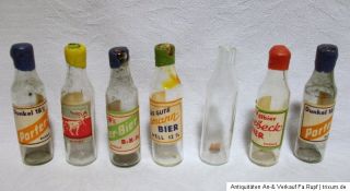 Konvolut Kaufladen Artikel Glas Flasche für Kaufmannsladen 1930